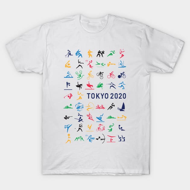 Olympics Tokyo 2020  Games pictograms T-Shirt by Aldebaran